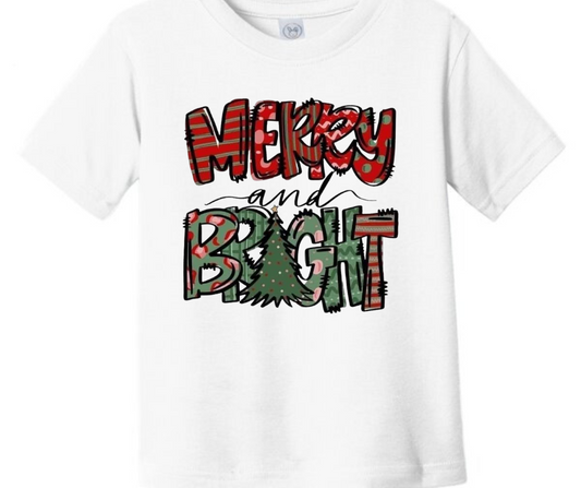 Merry And Bright Christmas Kid T-Shirt