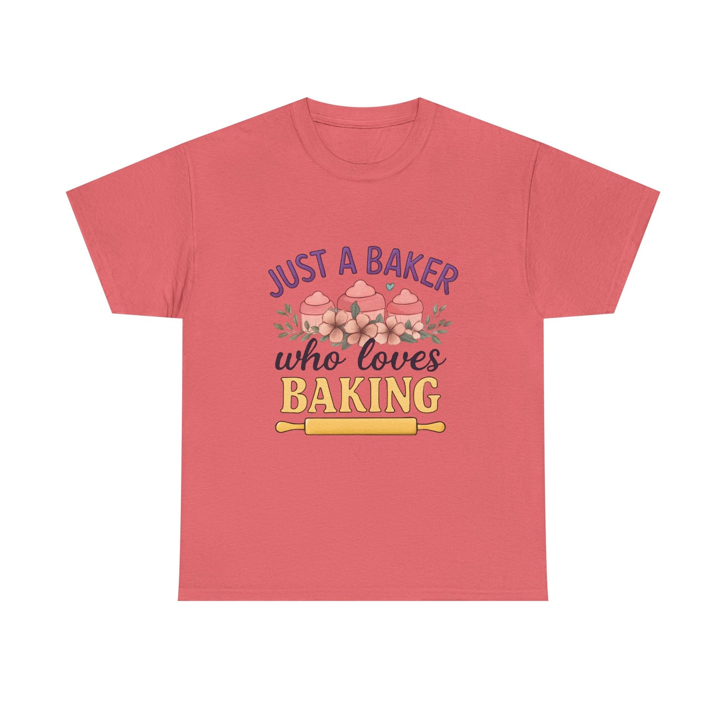 Baking Lover Tee with Cupcake and Rolling Pin Design