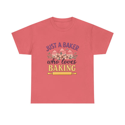 Baking Lover Tee with Cupcake and Rolling Pin Design