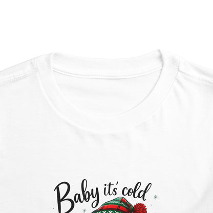 Baby It's Cold Outside Snowman Toddler Christmas Tee