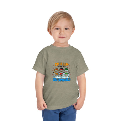 Chillin' with My Snowmies Toddler Christmas Tee