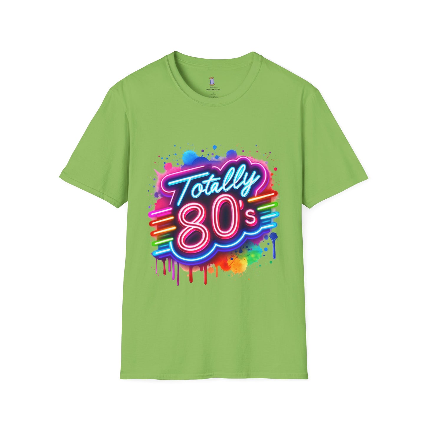 Totally 80s Unisex Softstyle T-Shirt – Retro Vintage Tee, Nostalgic Gift, Party Shirt, Perfect for 80s Theme Events, Festival Wear