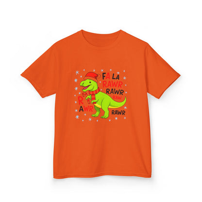 Holiday Dinosaur Kids Tee, Christmas Shirt, Fun Dinosaur T-Shirt, Kids Party Outfit, Cute Graphic Tee, Gift for Kids