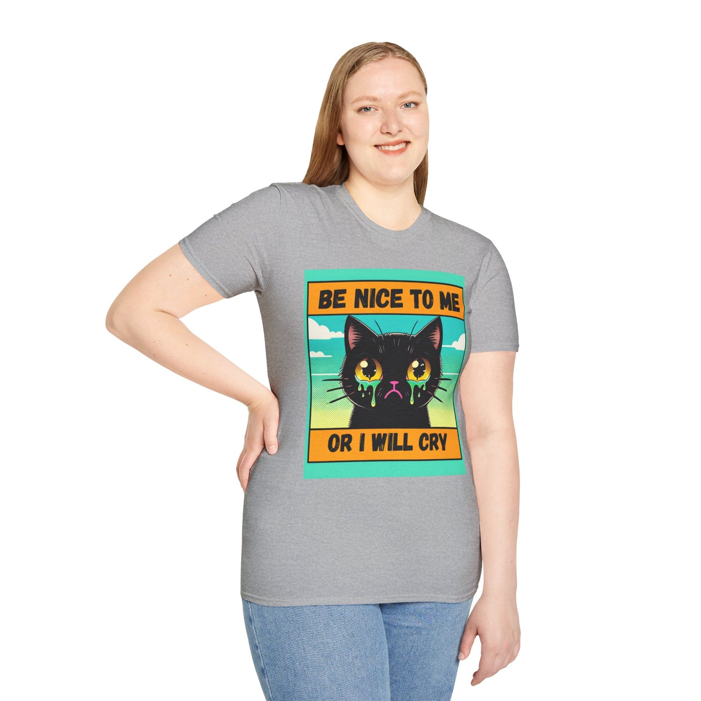 Playful Cat Graphic Tee, Unisex T-Shirt, Gift for Cat Lovers, Cute Animal Apparel, Funny Pet Quote Shirt