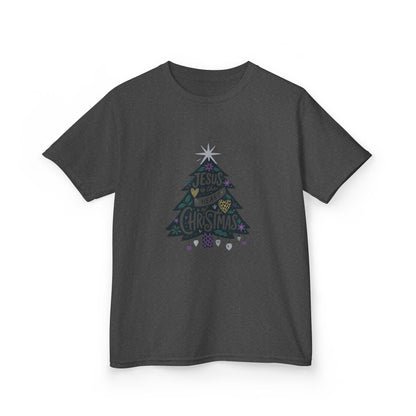 Jesus is the Heart of Christmas Tee - Dinosaur Kids Shirt