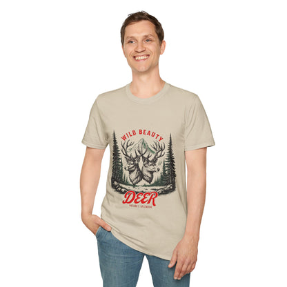 Wild Beauty Deer T-Shirt, Nature Lover Tee, Wildlife Gift, Unisex Tee, Rustic Home Décor