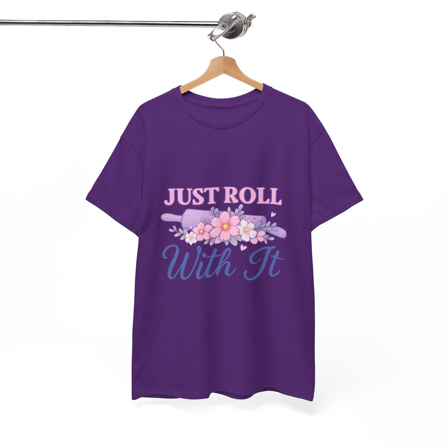 Floral Tee 'Just Roll With It'