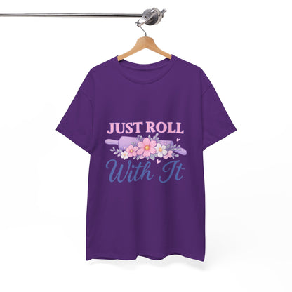 Floral Tee 'Just Roll With It'