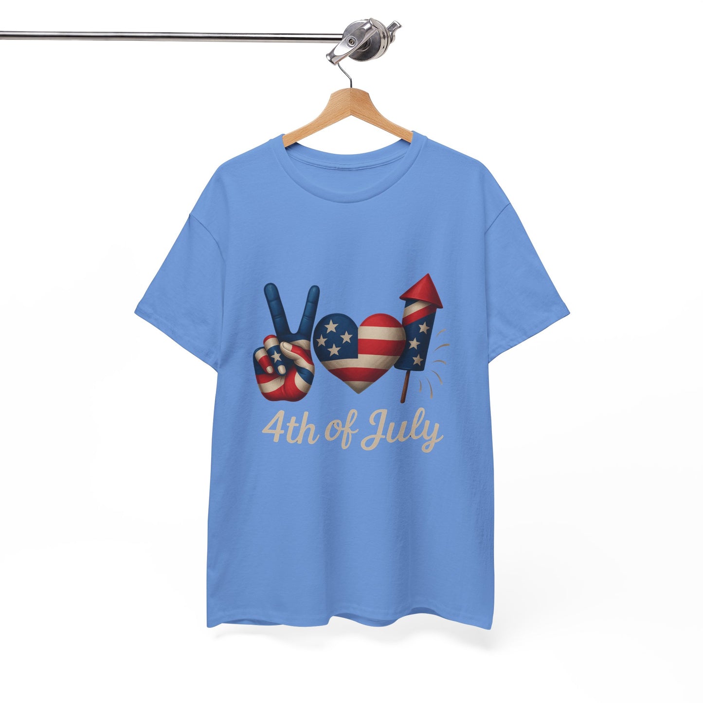 Peace Love Fireworks Tee – Patriotic 4th of July Shirt