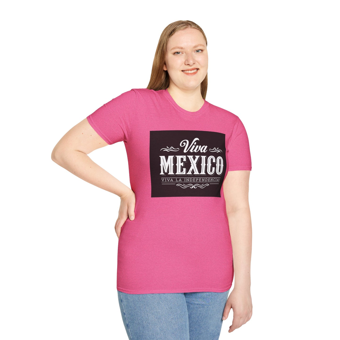 Viva Mexico Tees | Unisex Softstyle T-Shirt for Celebrations, Gifts, Independence Day, Weekend Outings, Casual Wear