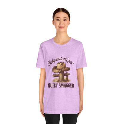 Quiet Swagger Cowboy Tee — Independent Spirit Western T-Shirt