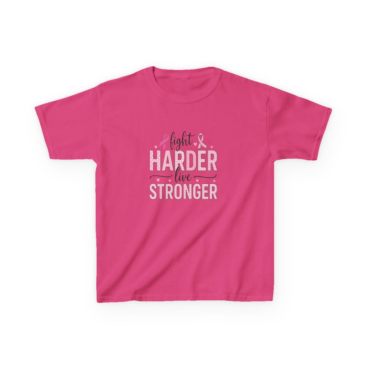 Fight HARDER Live STRONGER - Breast Cancer Awareness Tee