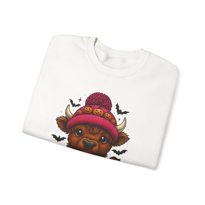 Highland Cow Halloween Sweatshirt - Cute Fall Vibes