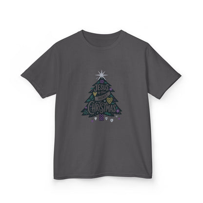 Jesus is the Heart of Christmas Tee - Dinosaur Kids Shirt