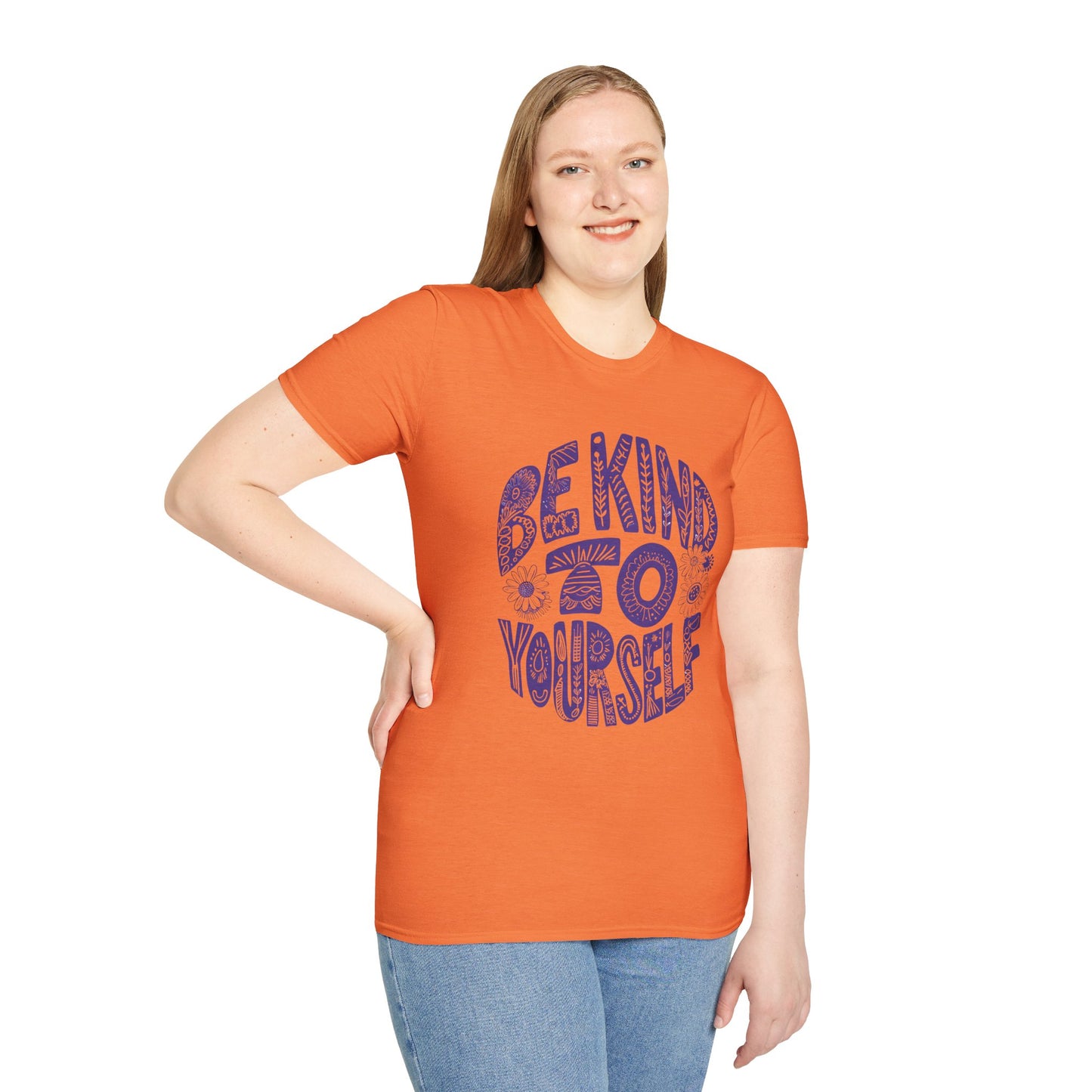 Be Kind to Yourself Unisex Softstyle T-Shirt | Positive Vibes Tee, Self-Care Gift, Relaxed Fit, Everyday Wear, Mindfulness Fashion