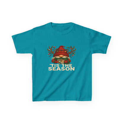 Gnome Dino 'Tis The Season Kids Christmas Tee