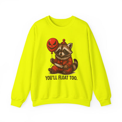 Creepy Clown Raccoon Halloween Sweatshirt
