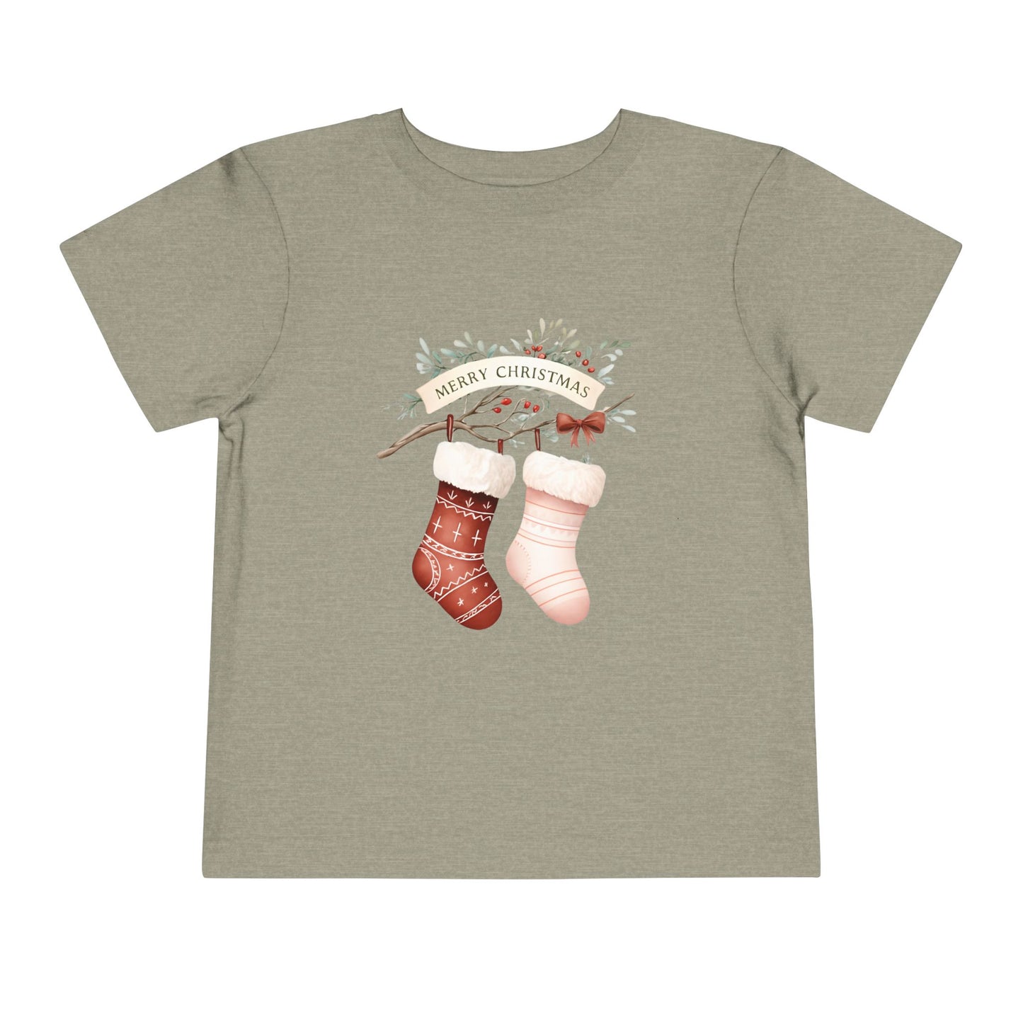 Toddler Christmas Tee with Festive Stockings, Holiday Shirt, Kids Christmas Outfit, Merry Christmas Top, Toddler Holiday Apparel, Gift [...]