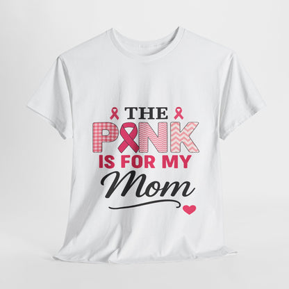 Mom's Strength: Pink Ribbon Breast Cancer Awareness Tee