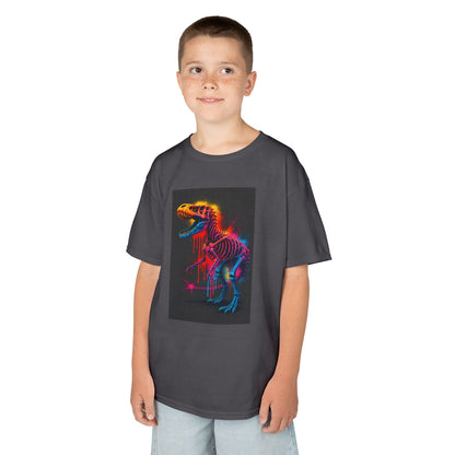 Kids Dinosaur Glow Tee, Fun Kids T-Shirt, Dino Shirt for Kids, Birthday Gift, Unique Kids Clothing, Animal Lover Apparel