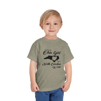 Toddler Tee Ohio Girl in North Carolina World Design Shirt