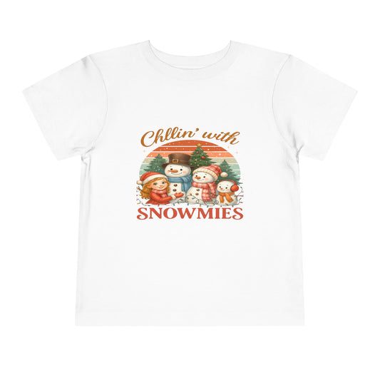 Chillin' With Snowmies Toddler Christmas Tee