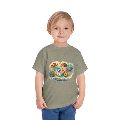 Toddler Tee Tennessee Watercolor Illustration