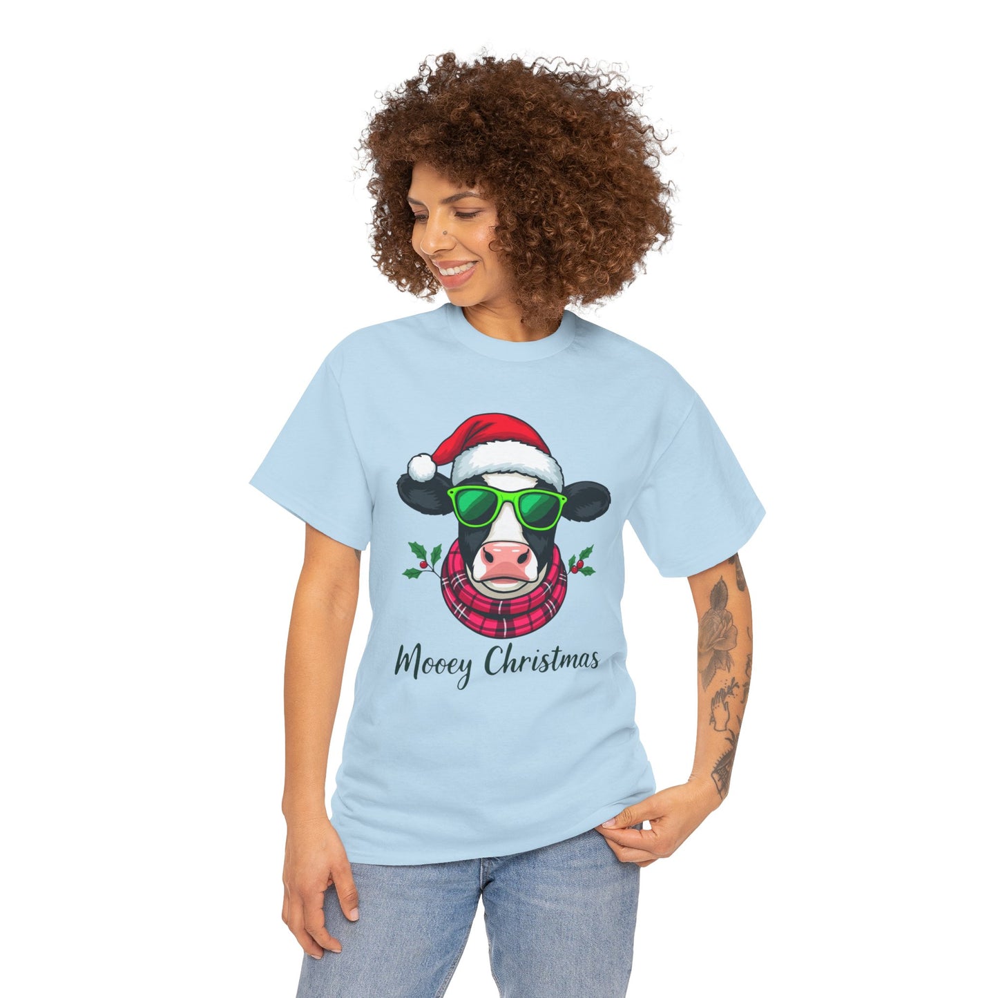 Moovey Christmas Cow Tee - Festive Holiday Cheer