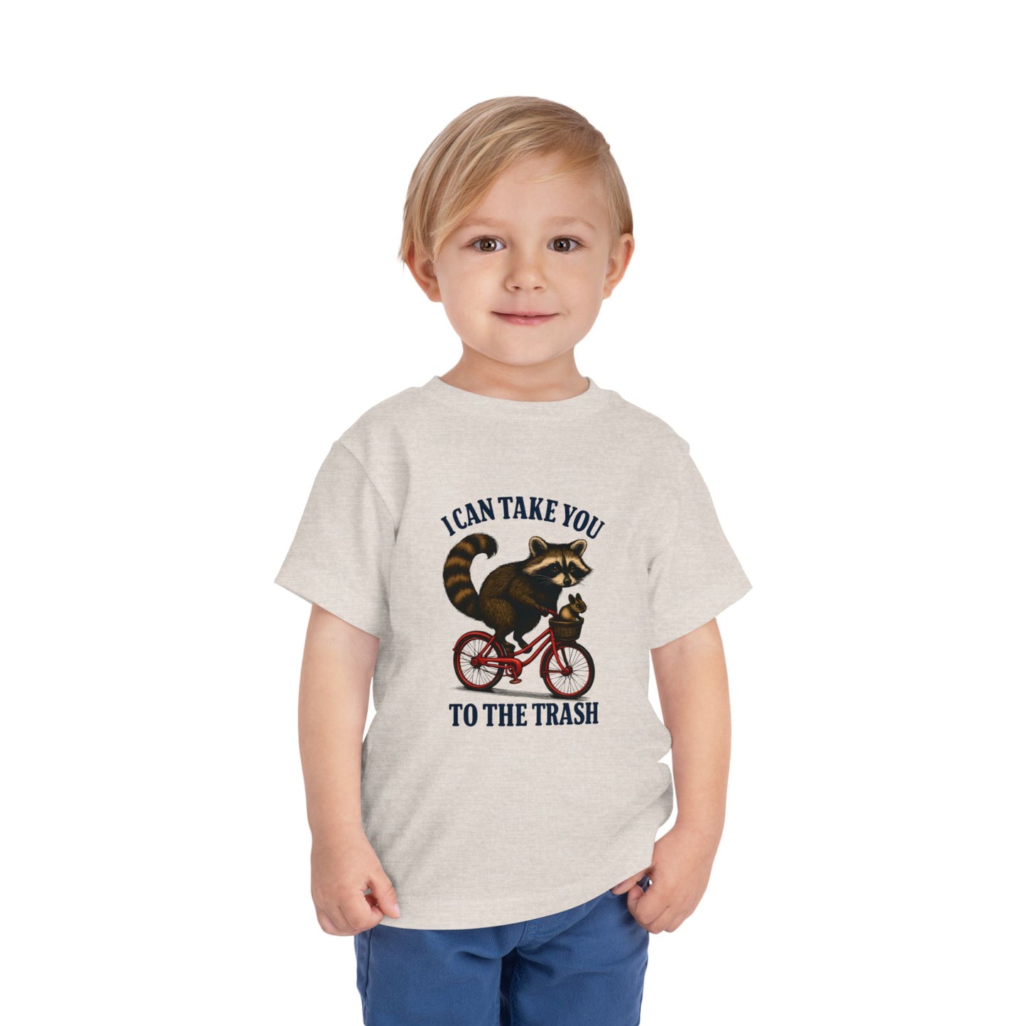 Raccoon Bike Ride Toddler Christmas Tee
