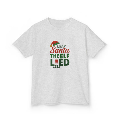 Dear Santa, The Elf Lied! Kids' Christmas Tee