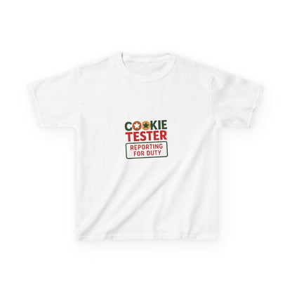 Cookie Tester Dino Tee - Reporting for Duty! Kids Christmas
