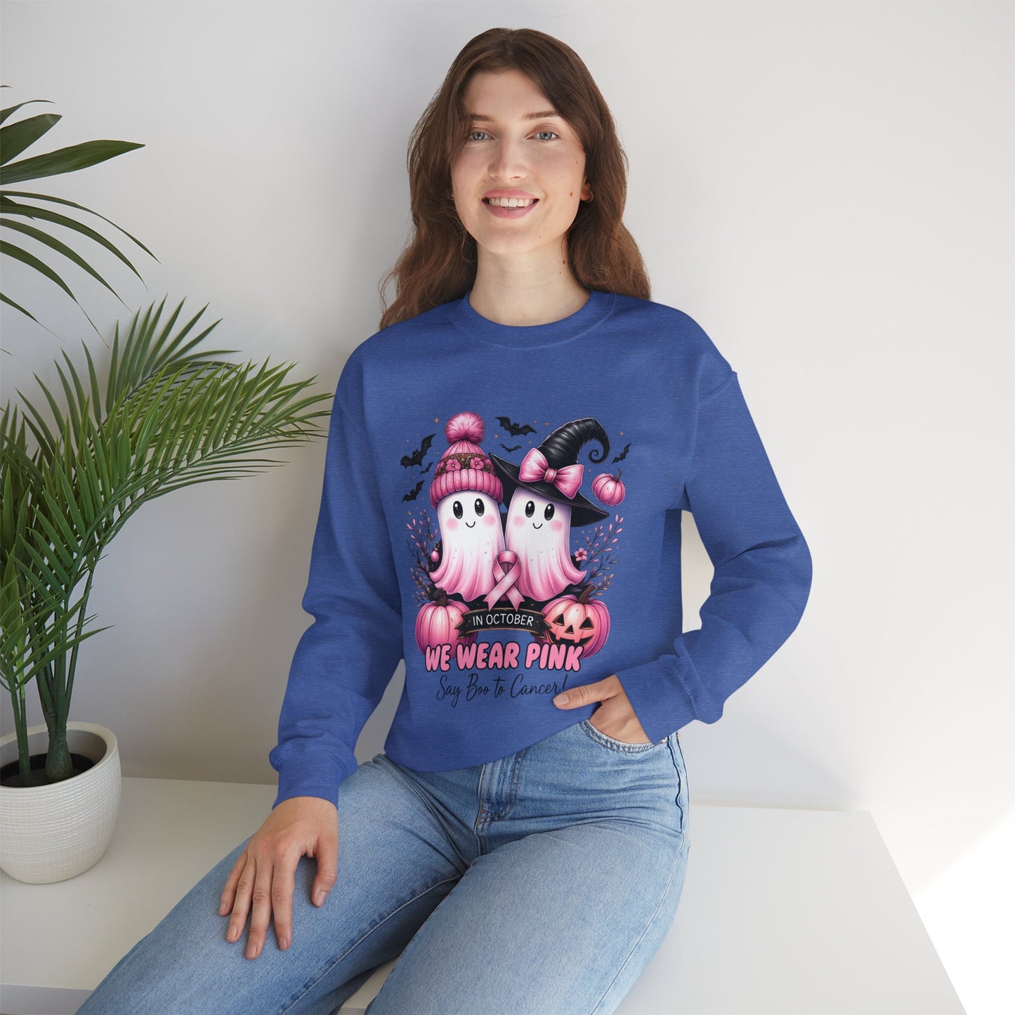 Boo-tiful Breast Cancer Awareness Halloween Crewneck