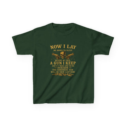 Now I Lay Me Down: Skull & Guns Kids Tee