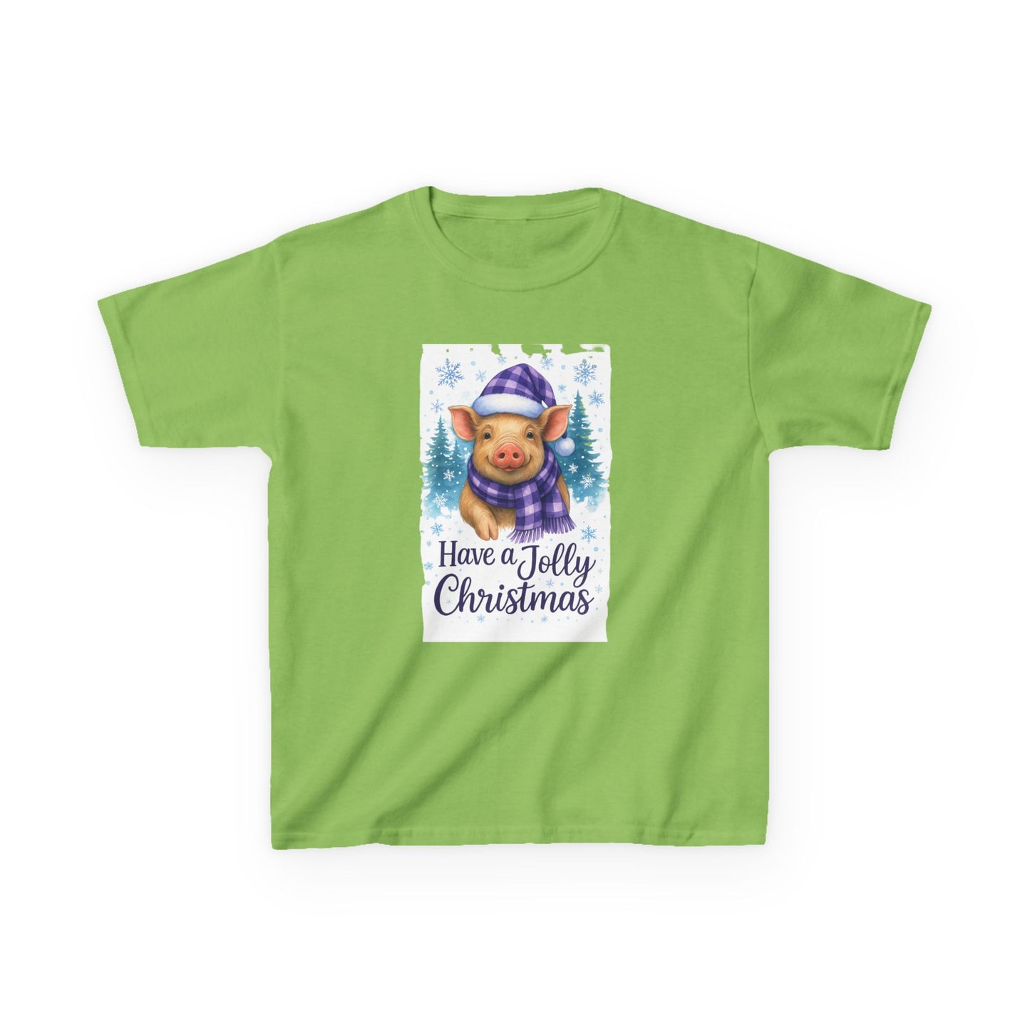 Jolly Pig Christmas Tee - Kids Holiday Shirt