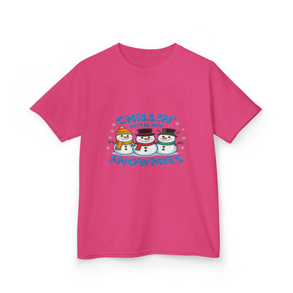Chillin' with My Snowmies Christmas Tee - Kids Holiday Shirt