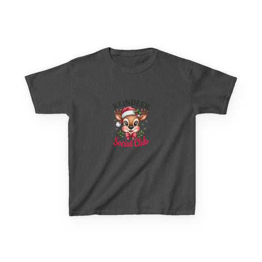 Reindeer Social Club Kids Christmas Tee