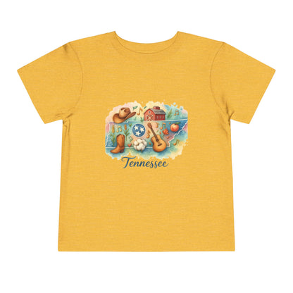 Toddler Tee Tennessee Watercolor Illustration
