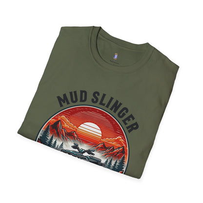 Mud Slinger Unisex Softstyle T-Shirt, Adventure Tee, Off-Road Enthusiast Shirt, Gift for Mud Lovers, Outdoor Sportswear, Gettin Dirty Tee