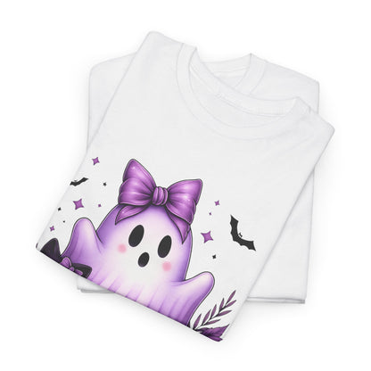 Pastel Halloween Ghost Cat Tee