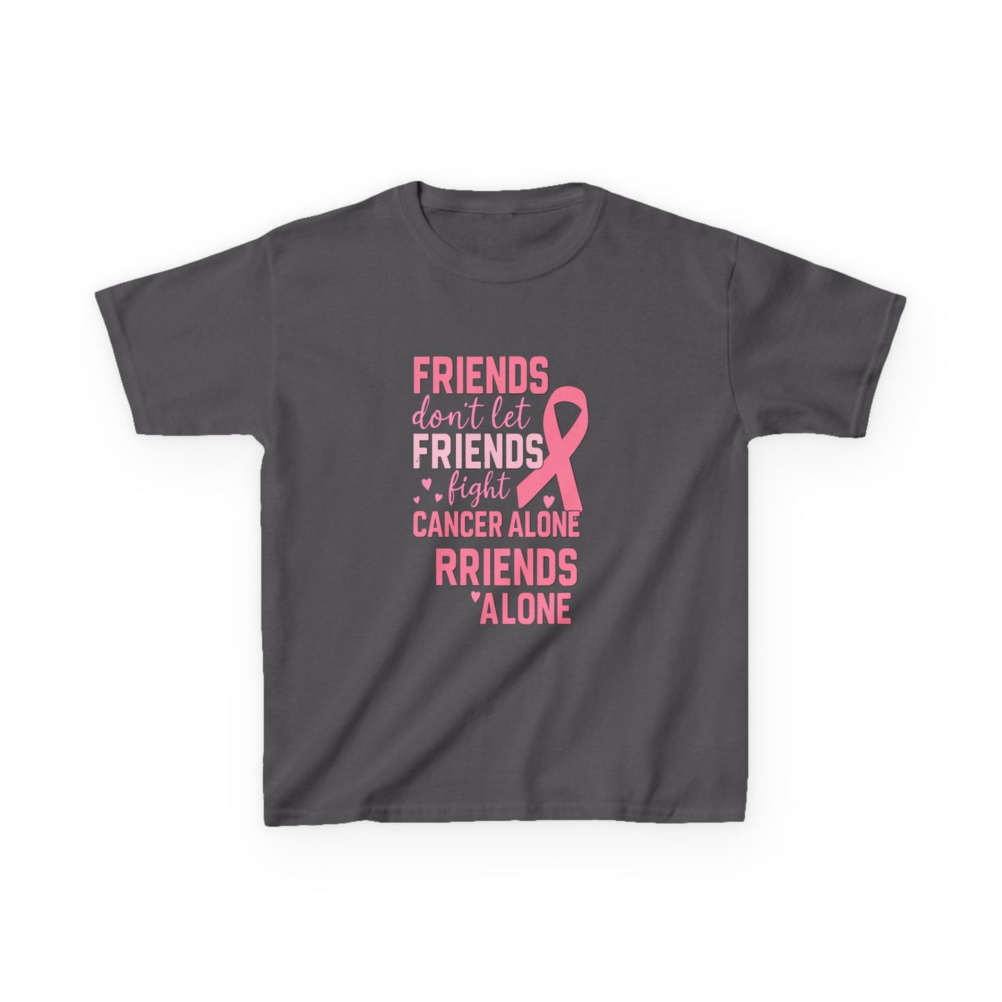 Friends Fight Cancer Alone Tee - Pink Ribbon Kids Shirt