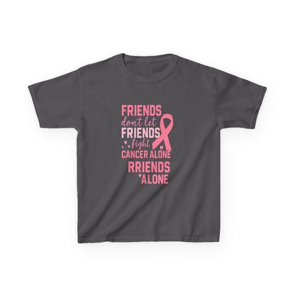 Friends Fight Cancer Alone Tee - Pink Ribbon Kids Shirt