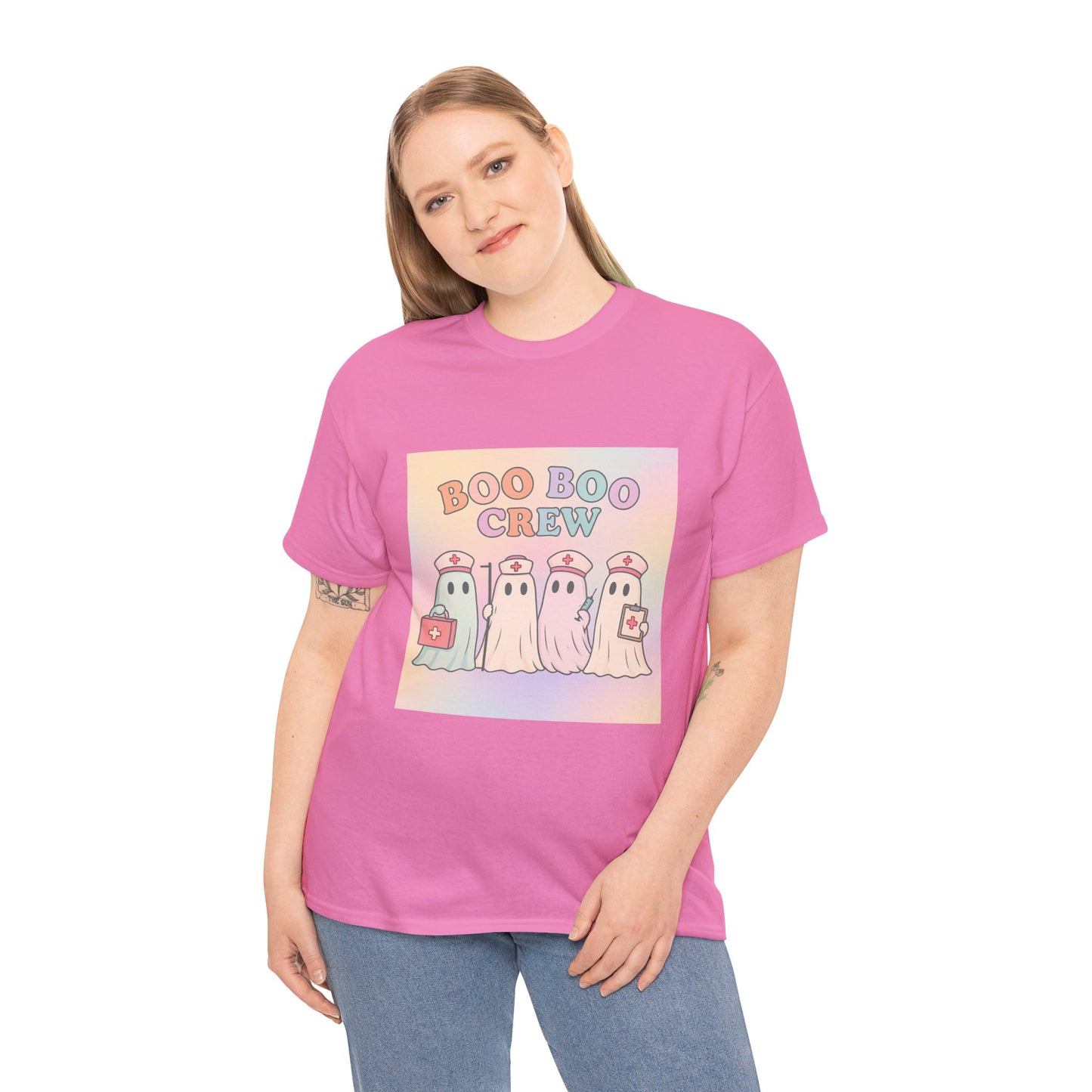 Boo Boo Crew Nurse Ghost T-Shirt – Cute Pastel Halloween Medical Tee