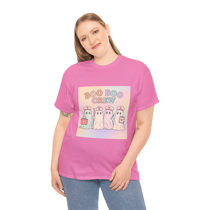 Boo Boo Crew Nurse Ghost T-Shirt – Cute Pastel Halloween Medical Tee