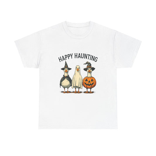 Happy Haunting Geese Halloween Tee