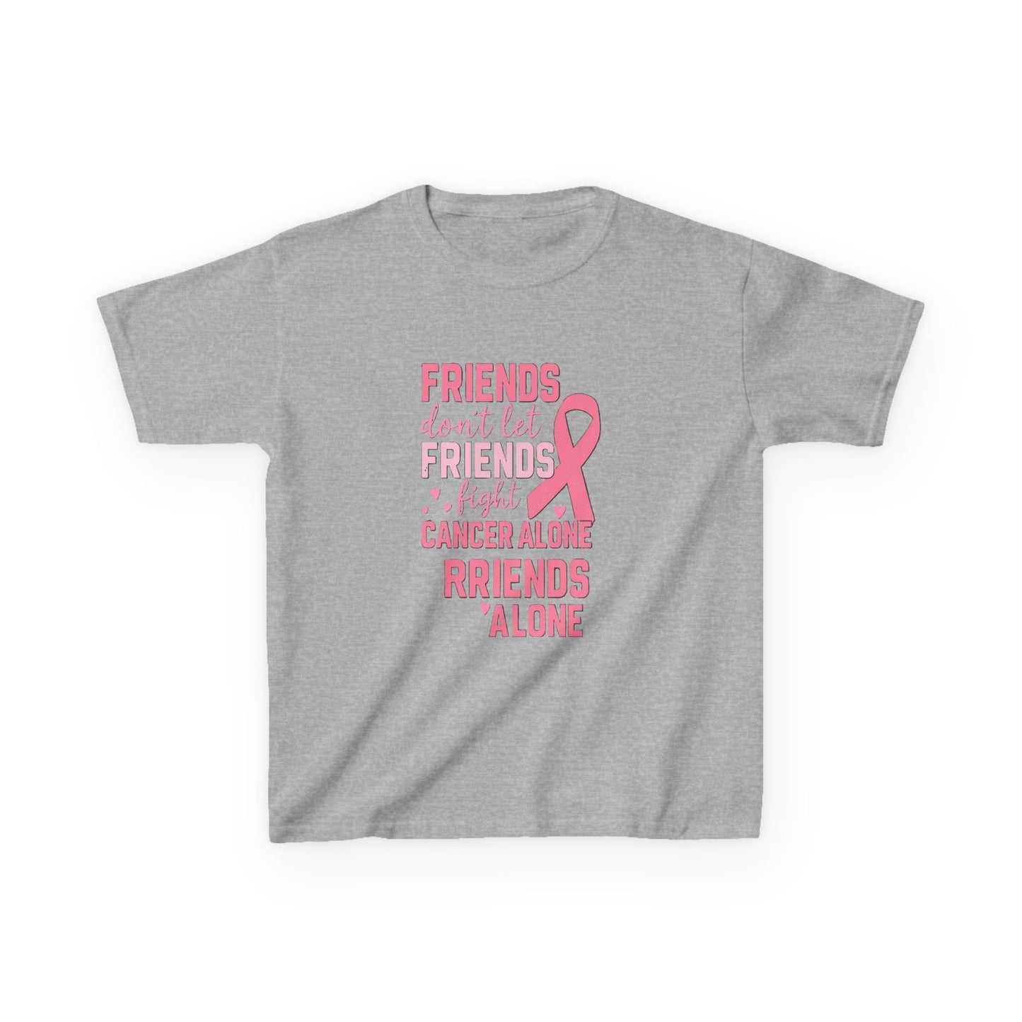 Friends Fight Cancer Alone Tee - Pink Ribbon Kids Shirt