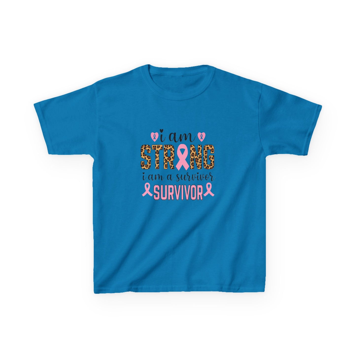 Breast Cancer Awareness Dinosaur Tee - I Am Strong Survivor