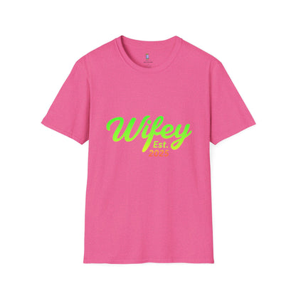 Wifey Est. 2025 T-Shirt, Bridal Shower Gift, Newlywed Apparel, Wedding Favor, Engagement Celebration Tee, Cute Couple Top