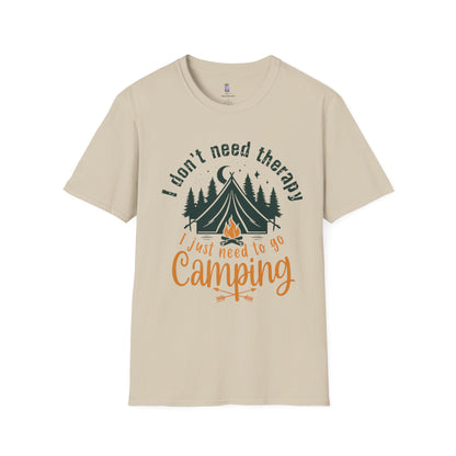 Camping Therapy Unisex T-Shirt | Outdoor Enthusiast Gift | Nature Lover Tee | Adventure Shirt | Camping Apparel