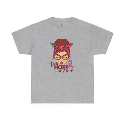 Empowering Cancer Awareness Tee, Hope Love Pink Ribbon Shirt, Inspirational Unisex Tee, Gifts for Breast Cancer Awareness, Supportive [...]