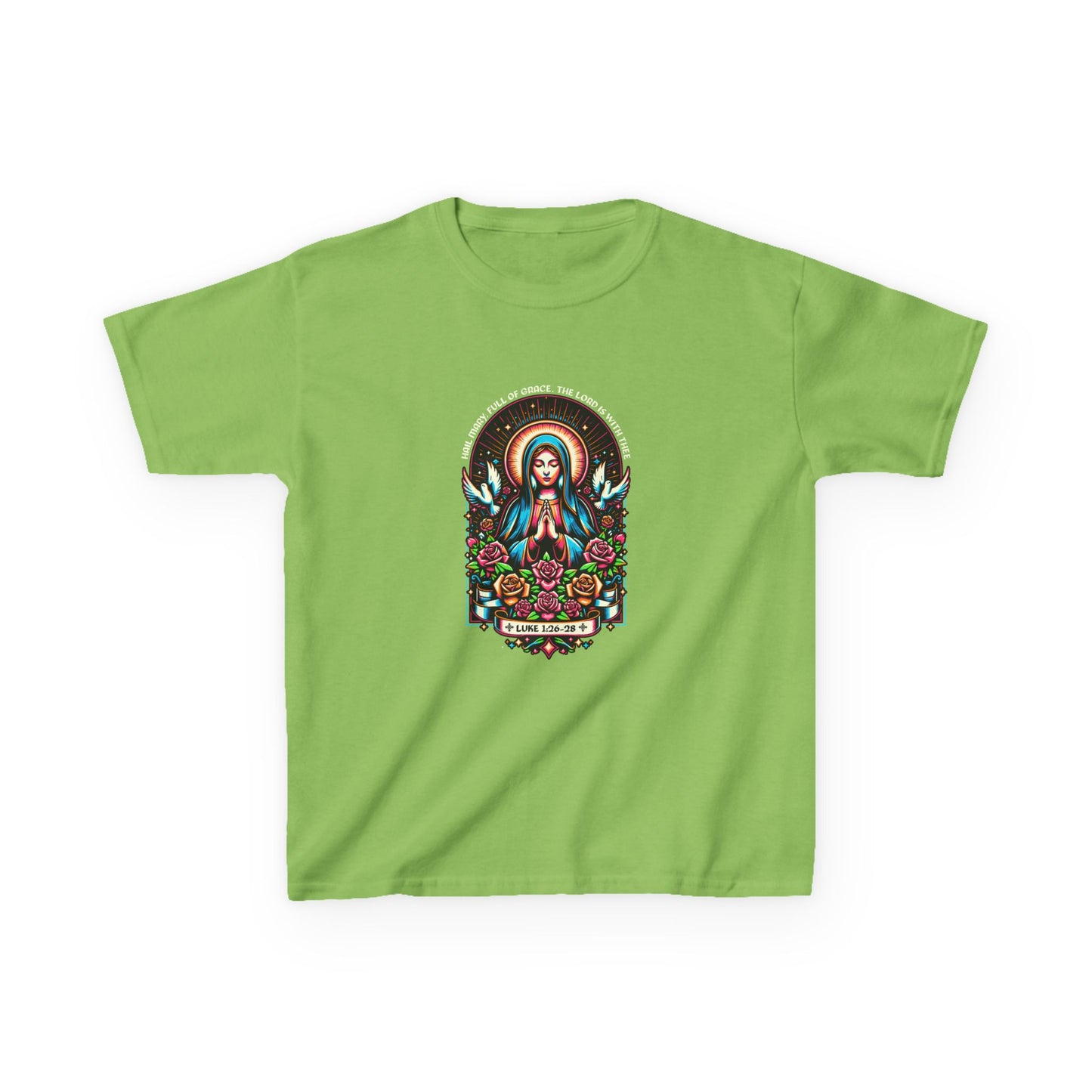 Virgin Mary Graphic Tee - Christmas Kids Shirt